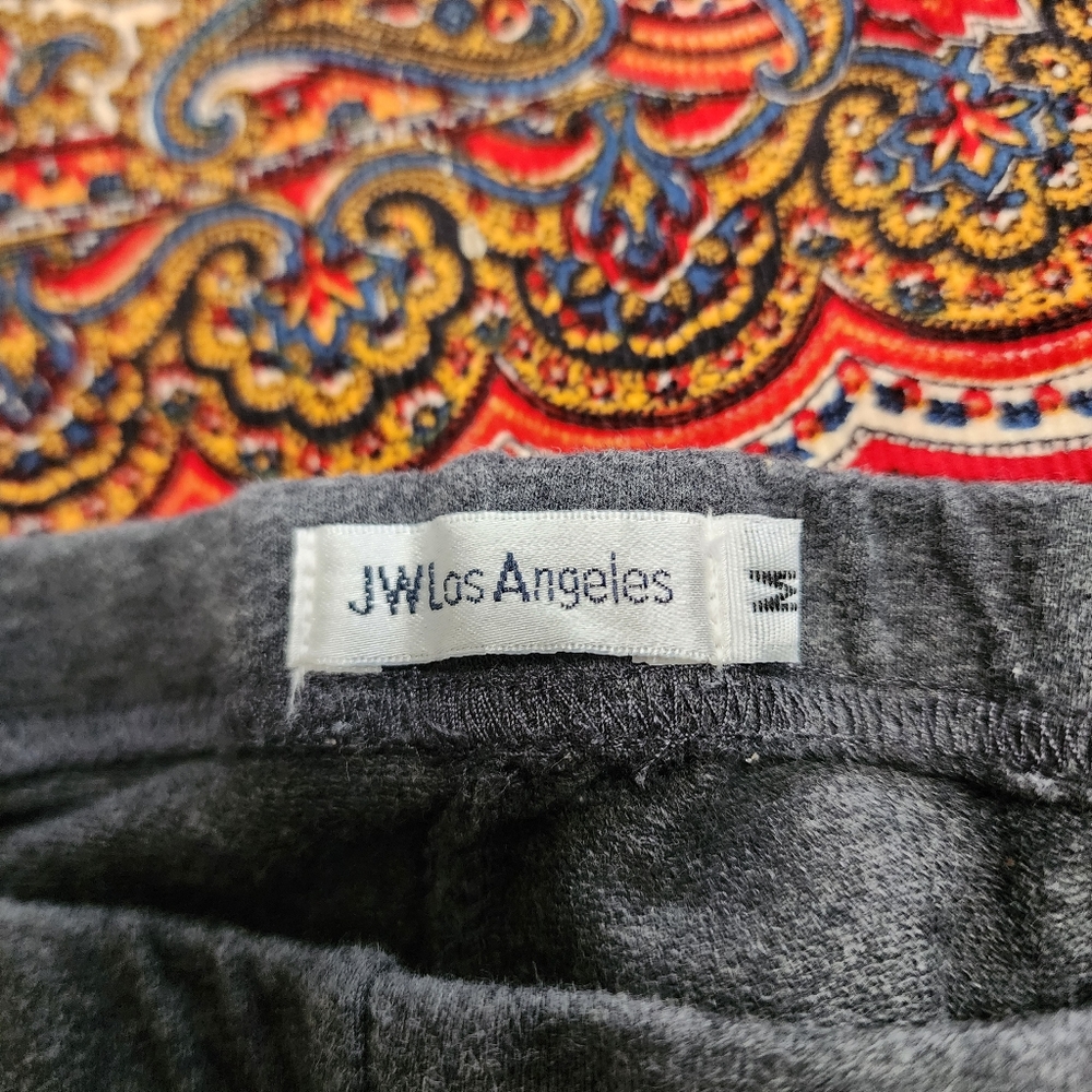Johnny Was Leggings M Gray Embroidered Pull On Boho - Picture 6 of 8
